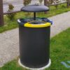 Buitenafvalbak voor afval scheiden 14 Deze buiten afvalbak combineert een strak en functioneel ontwerp met hoogwaardige materialen voor langdurig gebruik in openbare ruimtes.